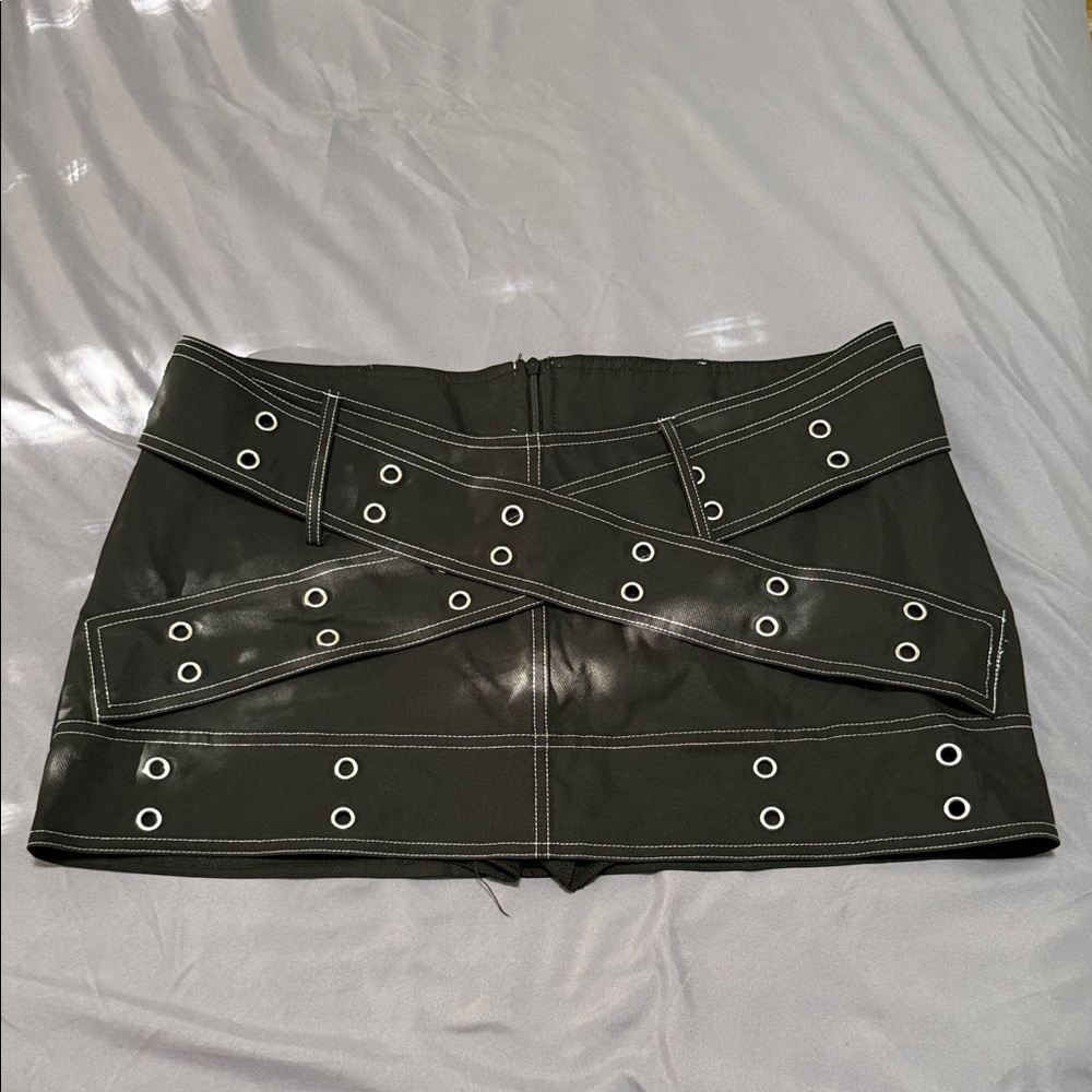 Eyelet Mini Skirt